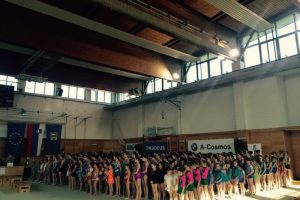 Druga prvenstvene tekma skupinskih sestav v ritmični gimnastiki 2016 Vrhnika
